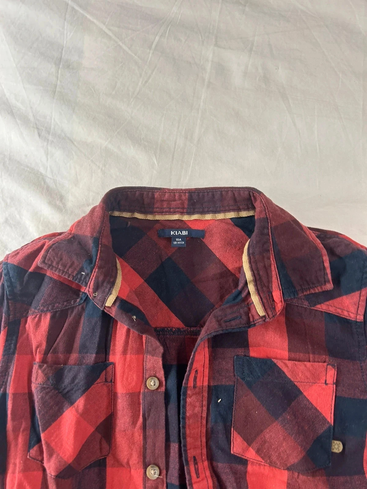 Camisa xadrez preto vermelho kiabi – photo 5